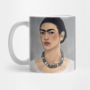 Self Portrait with Necklace by Frida Kahlo Mug